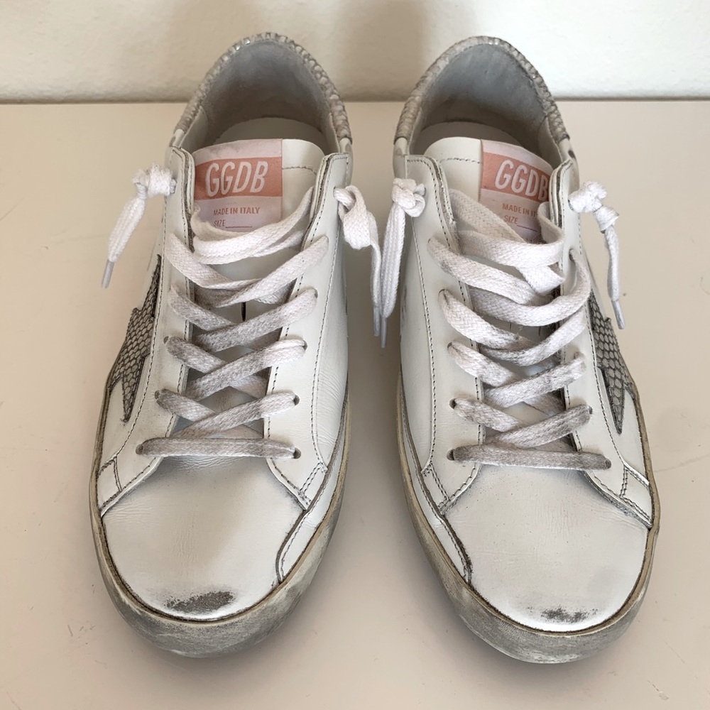 Golden Goose Superstar Python-Print Sneakers